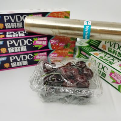高い障壁のPVDCは容易な付加の食糧伸張の覆いのフィルム ロールBPAフィルム包む自由なしがみつく