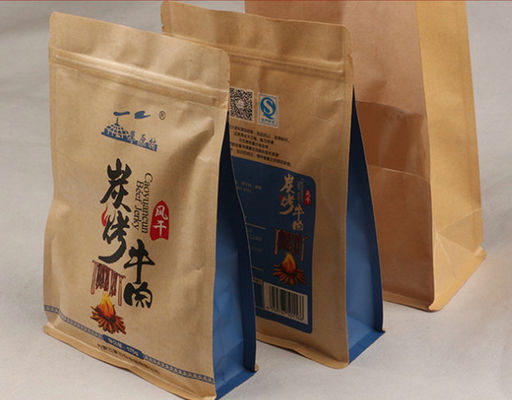 コーヒー ジッパーによって平底側面のガセットのクラフト紙包装袋