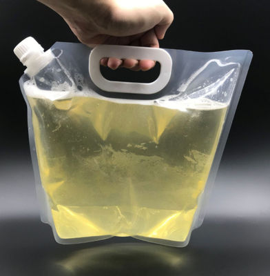 3L 5L 6L透明なビール液体口のハンドルが付いている包装の袋袋