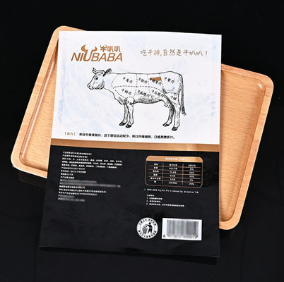 Gusseted食糧袋を薄板にした肉ステーキの冷凍食品の包装の袋をヒート シールしなさい