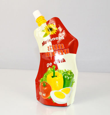 VMPETはプラスチック ジュースの口の上が付いている液体の包装の袋8.5-33mmの直径を立てる