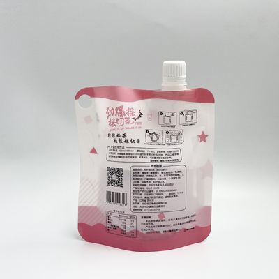 CMYK 4つの層のPEノズルが付いている注文ジュースの袋のプラスチック液体の袋
