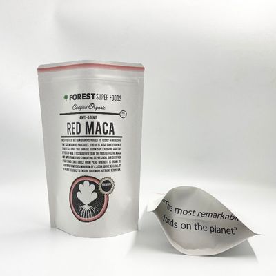 生物分解性クラフトResealable白いアルミニウム薄板にされた袋