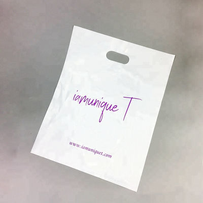 プラスチック ハンドルの包装袋は自身のロゴの袋の買い物袋を型抜きした