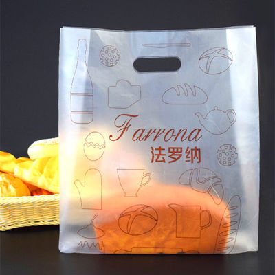 曇らされた型抜きされたハンドルは袋にプラスチックPEをパンのための側面のガセット袋取る
