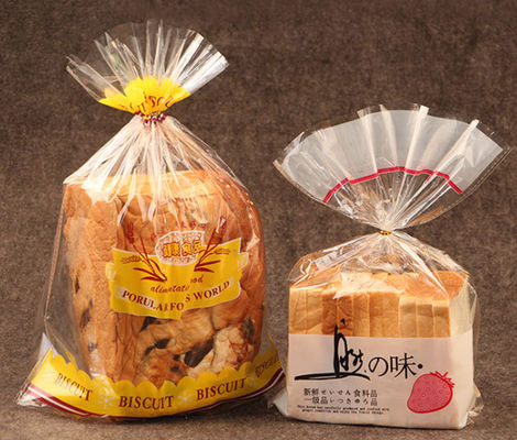 注文の印刷されたBOPPのパン袋のプラスチック トーストはセロハンのパン袋を袋に入れる