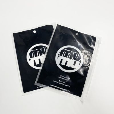 引きタブのジッパーが付いている黒いポリエチレンのPEの手袋のプラスチック包装袋