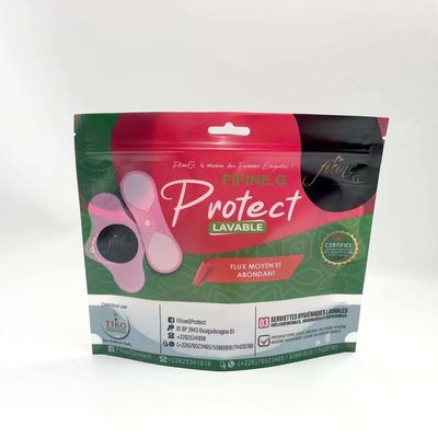 上の女性の生理用ナプキンのジッパーのロックそしてヨーロッパ穴の習慣によって印刷されるプラスチック パッキング袋