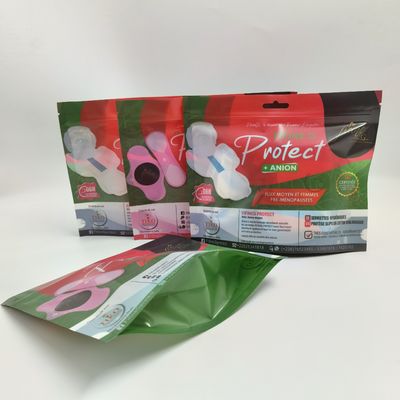 上の女性の生理用ナプキンのジッパーのロックそしてヨーロッパ穴の習慣によって印刷されるプラスチック パッキング袋